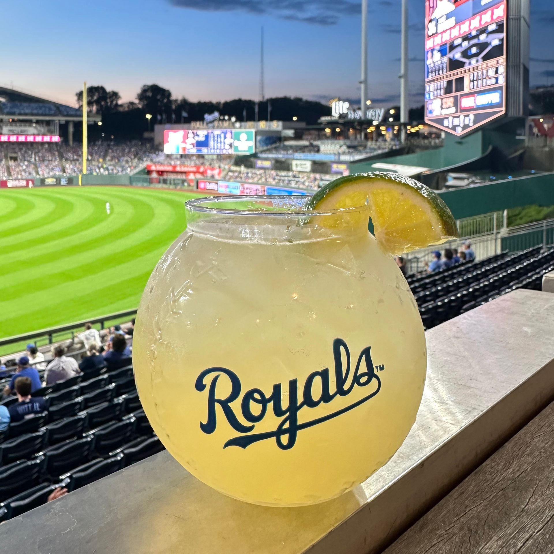Clear plastic jar with pink