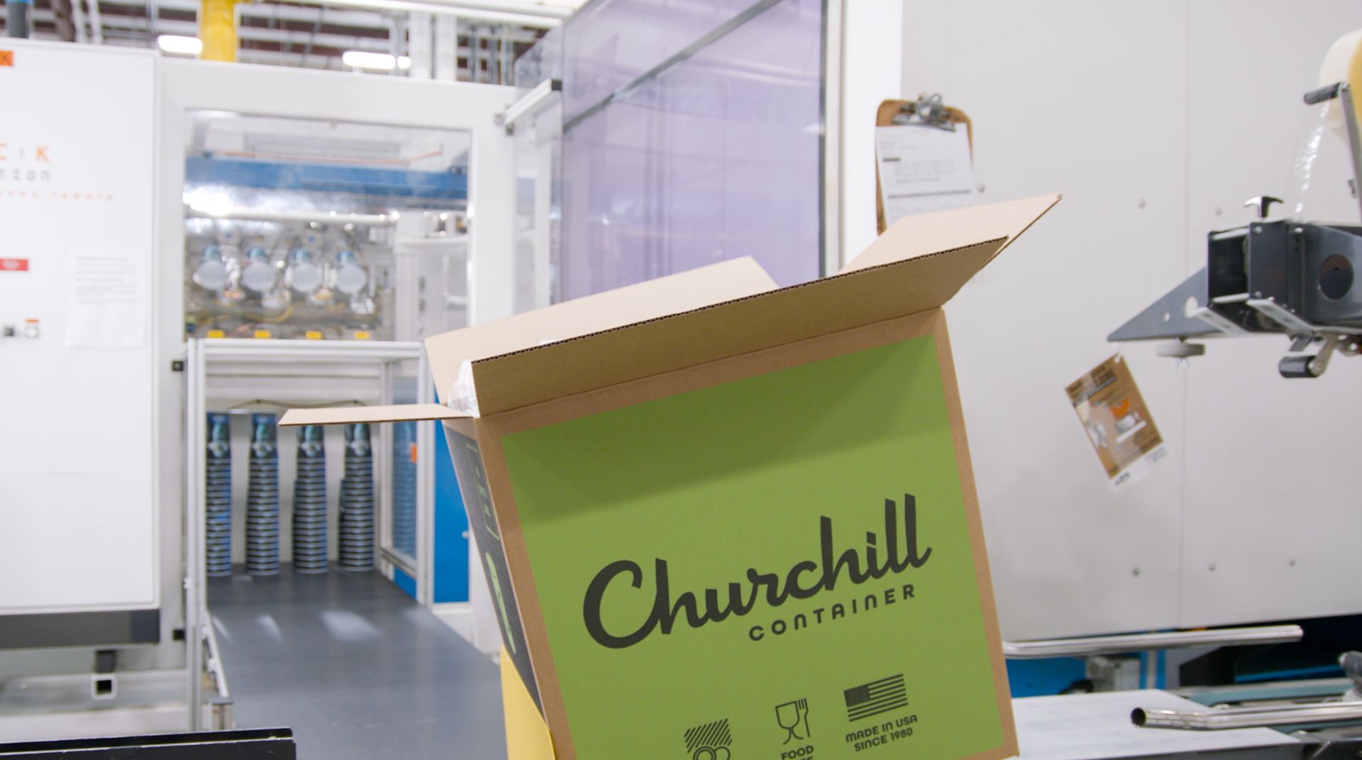 Open cardboard box with