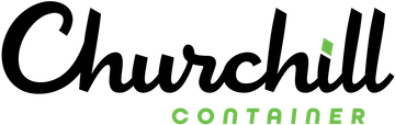 Churchill Container logo in black with the word