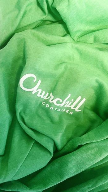 Green fabric with white 