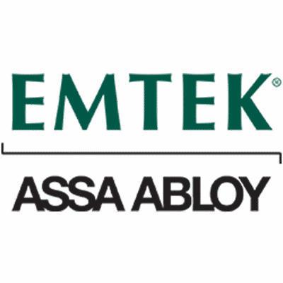 Un logo vert et noir pour emtek assa abloy