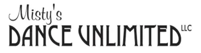 Logo for Misty's Dance Unlimited LLC in black text on a white background. 