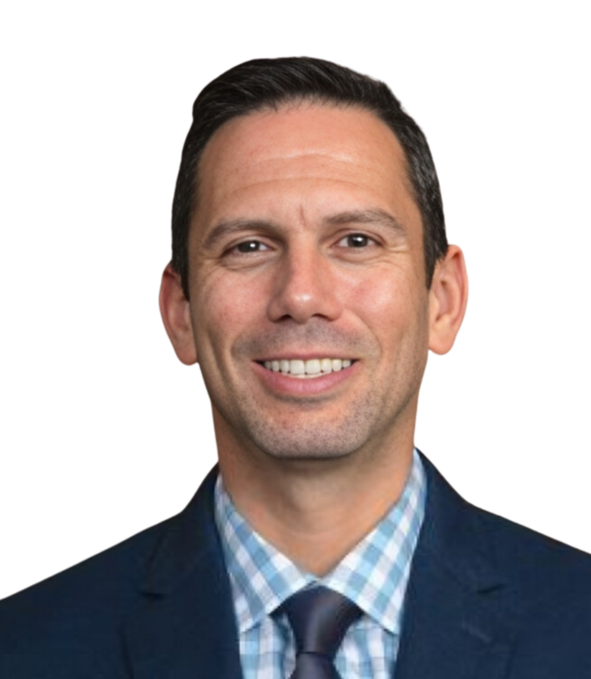 A man in a suit and tie is smiling for the camera.