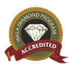 A logo for the wala diamond program accredited