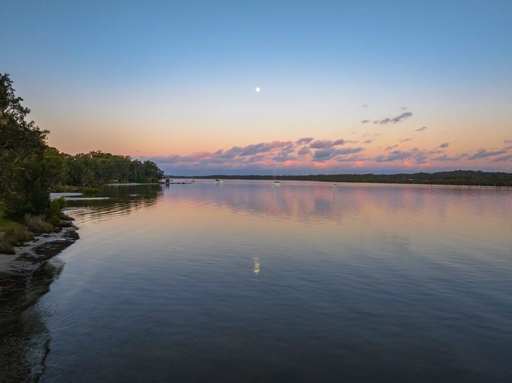 Winter Sunset Waterscape At Tilligerry Creek At Lemon Tree Passage — Bay Area Plumbing In Lemon Tree Passage, NSW