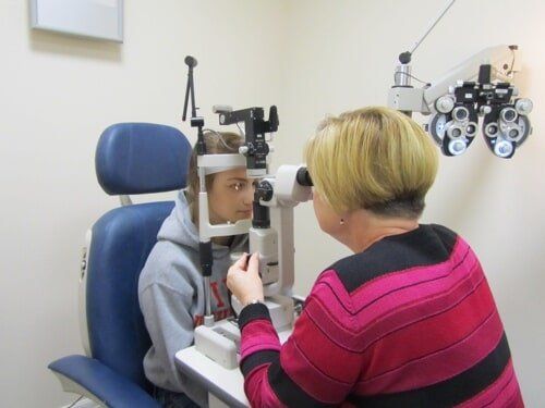 Checking Eye of the Patient — Eyeglasses in Corpus Christi, TX Checking Eye of the Patient — Eyeglasses in Corpus Christi, TX