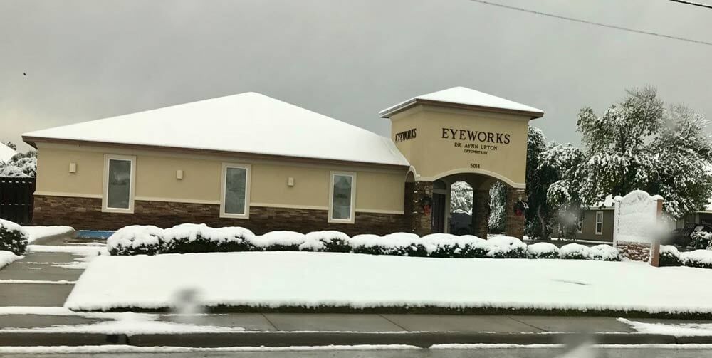Eyeworks Building Covered with Snow — Eyeglasses in Corpus Christi, TX