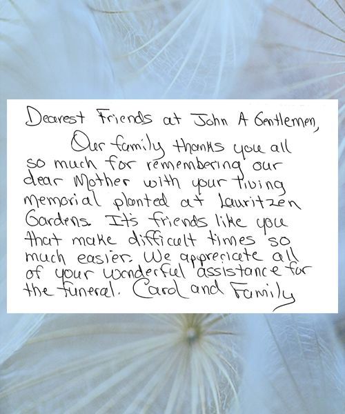 Review Letter sent to the funeral home photo copy