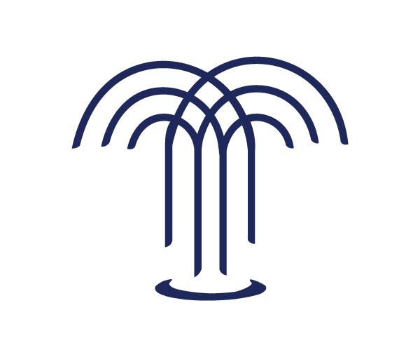 Dark blue ornate letter 