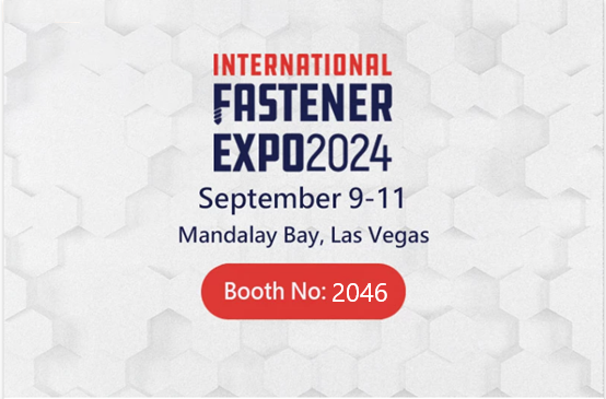 A poster for the international fastener expo 2024