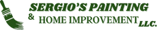 Sergio’s Painting & Home Improvement LLC logo with green text and a paintbrush icon
