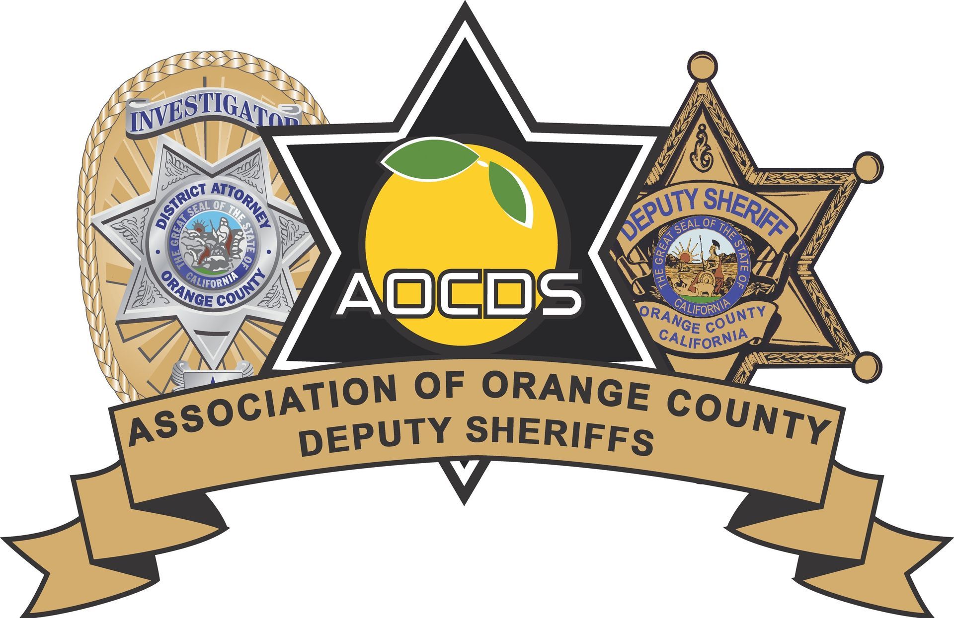 The logo for the association of orange county deputy sheriffs
