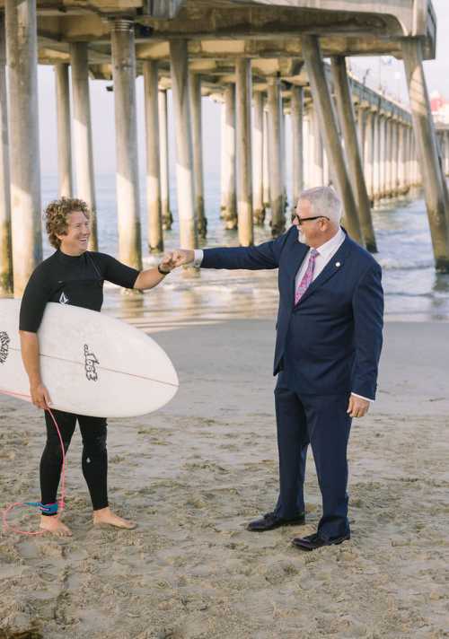 Butch Twining for HB City Council
with surfer