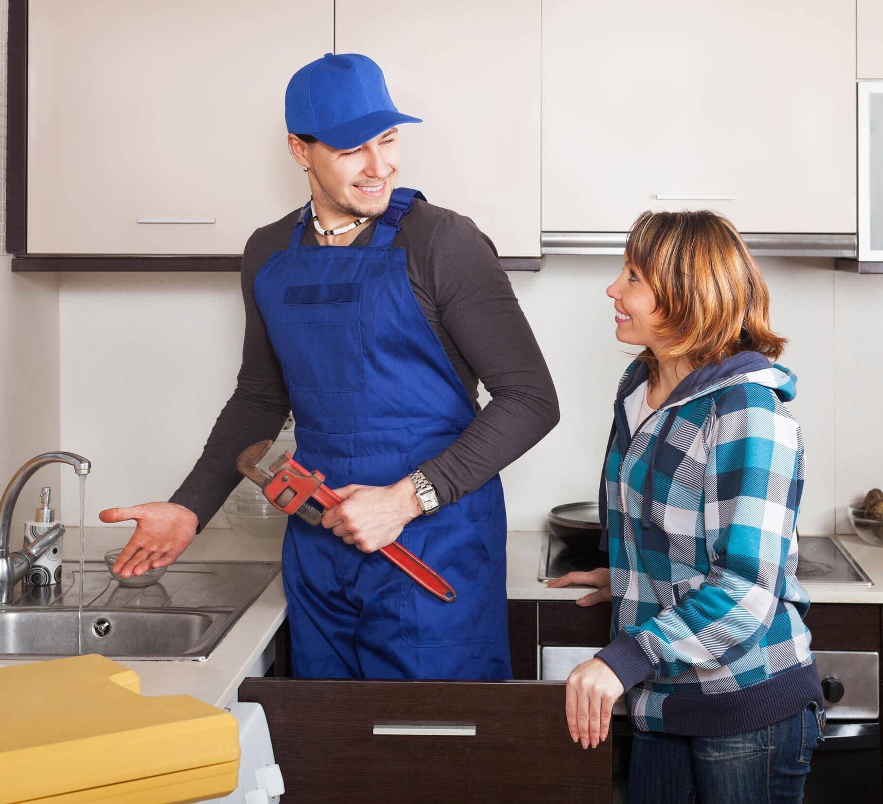 Plumber working water lines — Plumbing services in Spanaway, WA