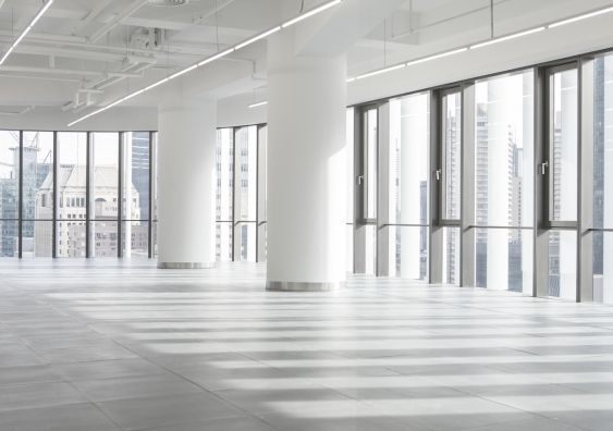 Empty commercial work space