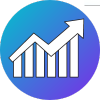 An upward scale with a blue background representing the launch of a project.