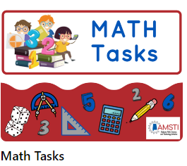 a poster that says math tasks on it