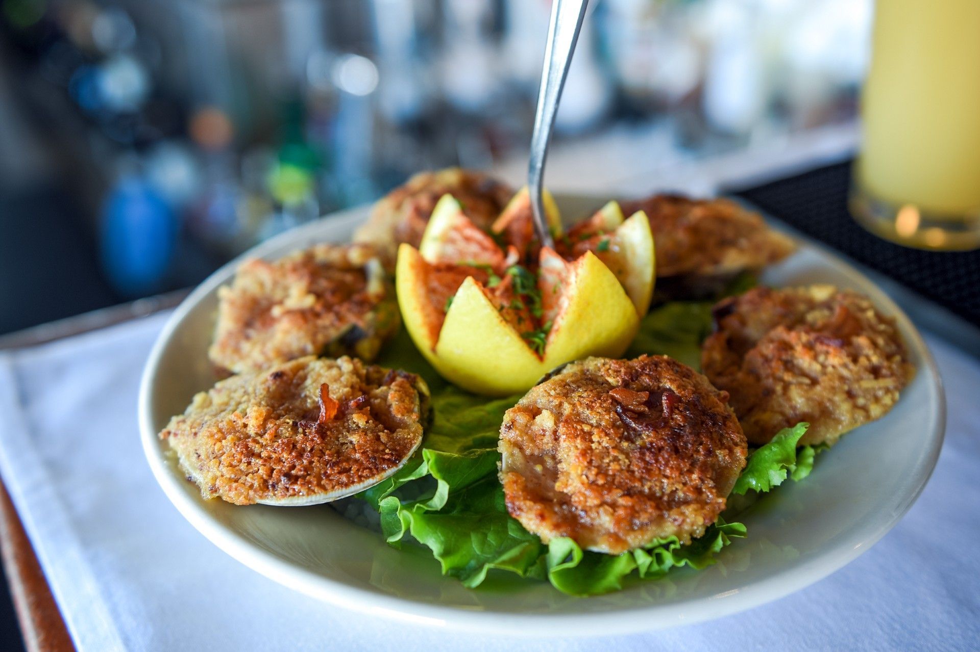 garlic baked clams at Brophy Bros Santa Barbara Harbor seafood restaurant