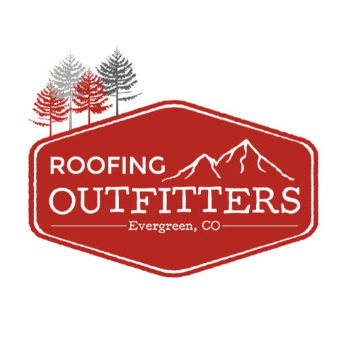 A logo for roofing outfitters in evergreen , co