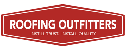 A logo for roofing outfitters in evergreen co