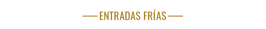 Título “Entradas frías” en texto dorado sobre fondo claro