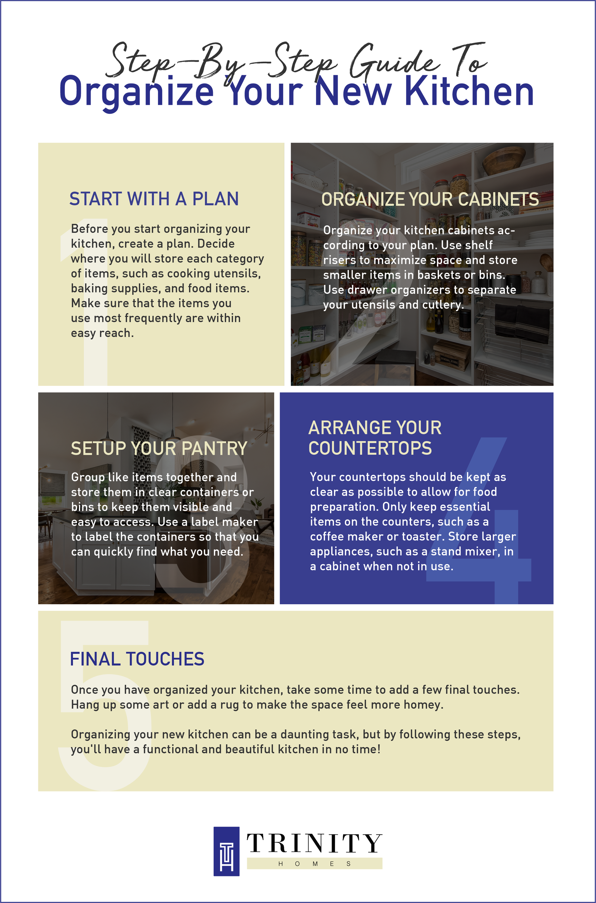 Step by Step Guide to Organize Your New Kitchen