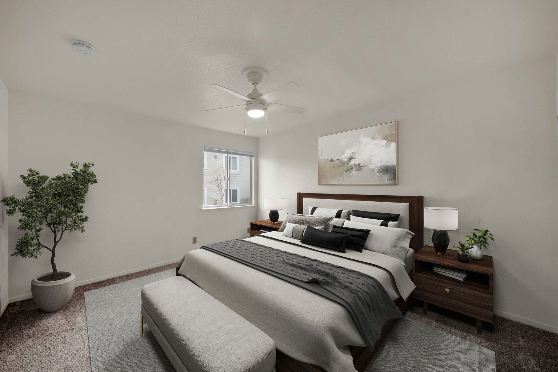 1 bedroom, 1 bathroom - bedroom with window