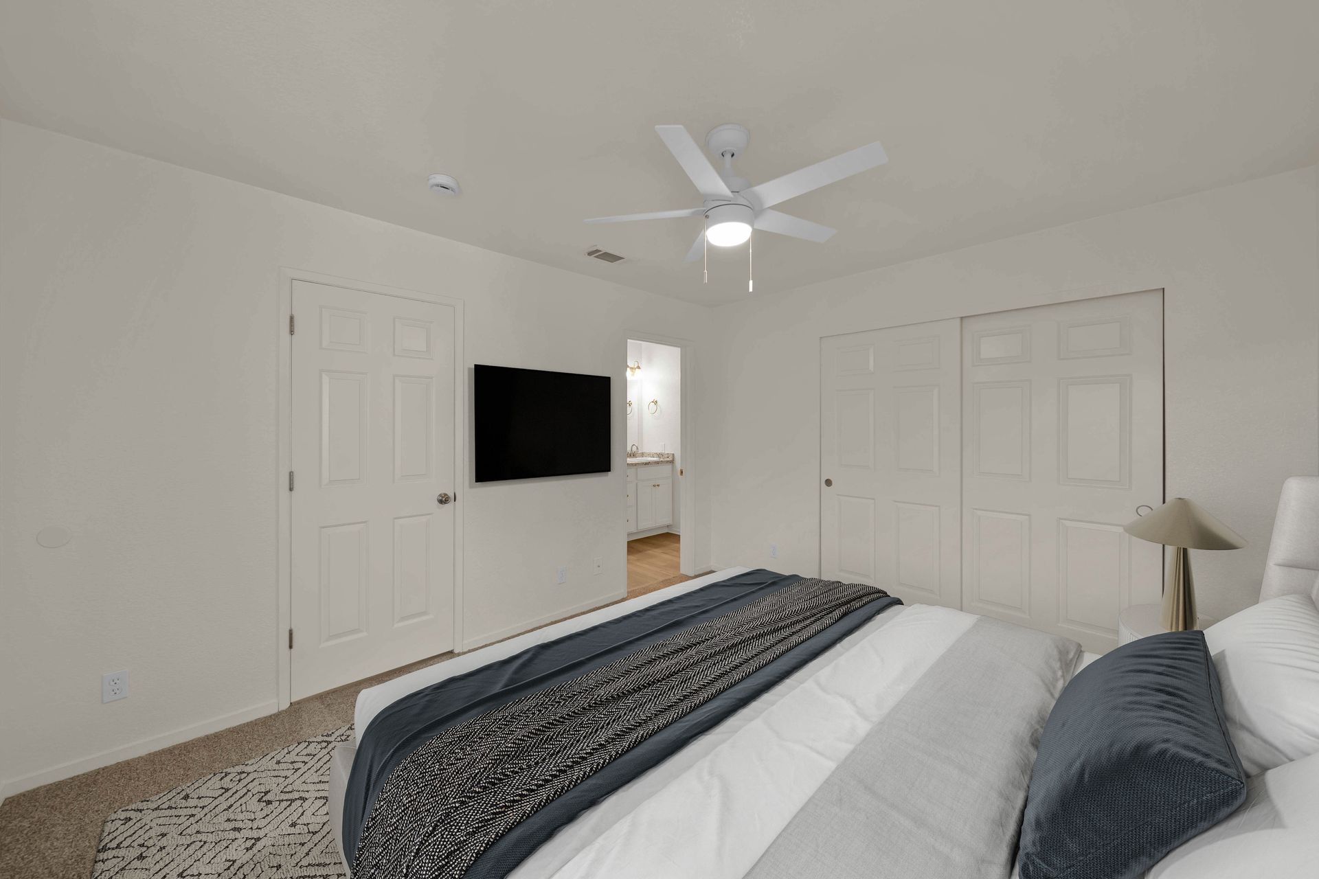 2 Bedroom, 2 Bathroom - Bedroom with ensuite bathroom and large closet.