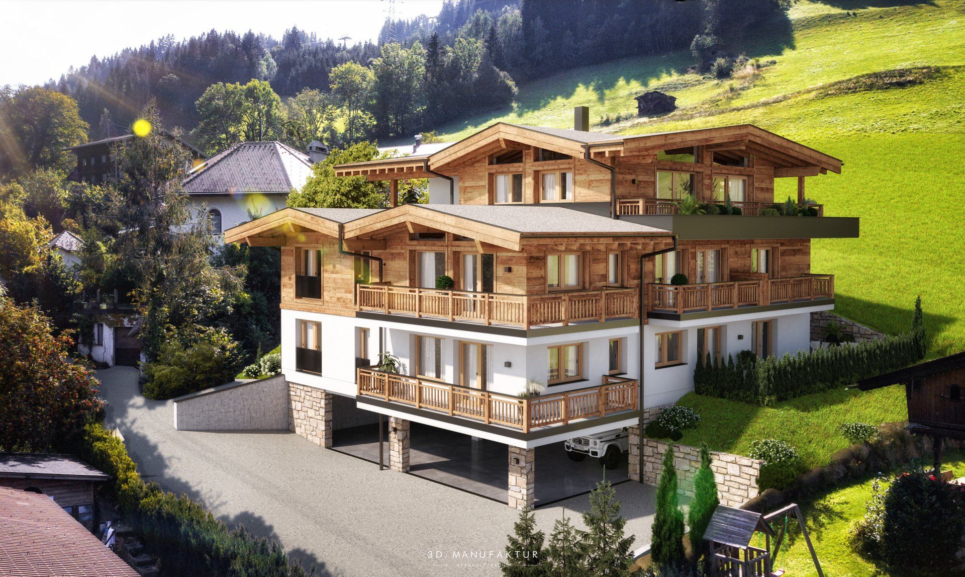 Visualisierung Wohnhaus Emberg