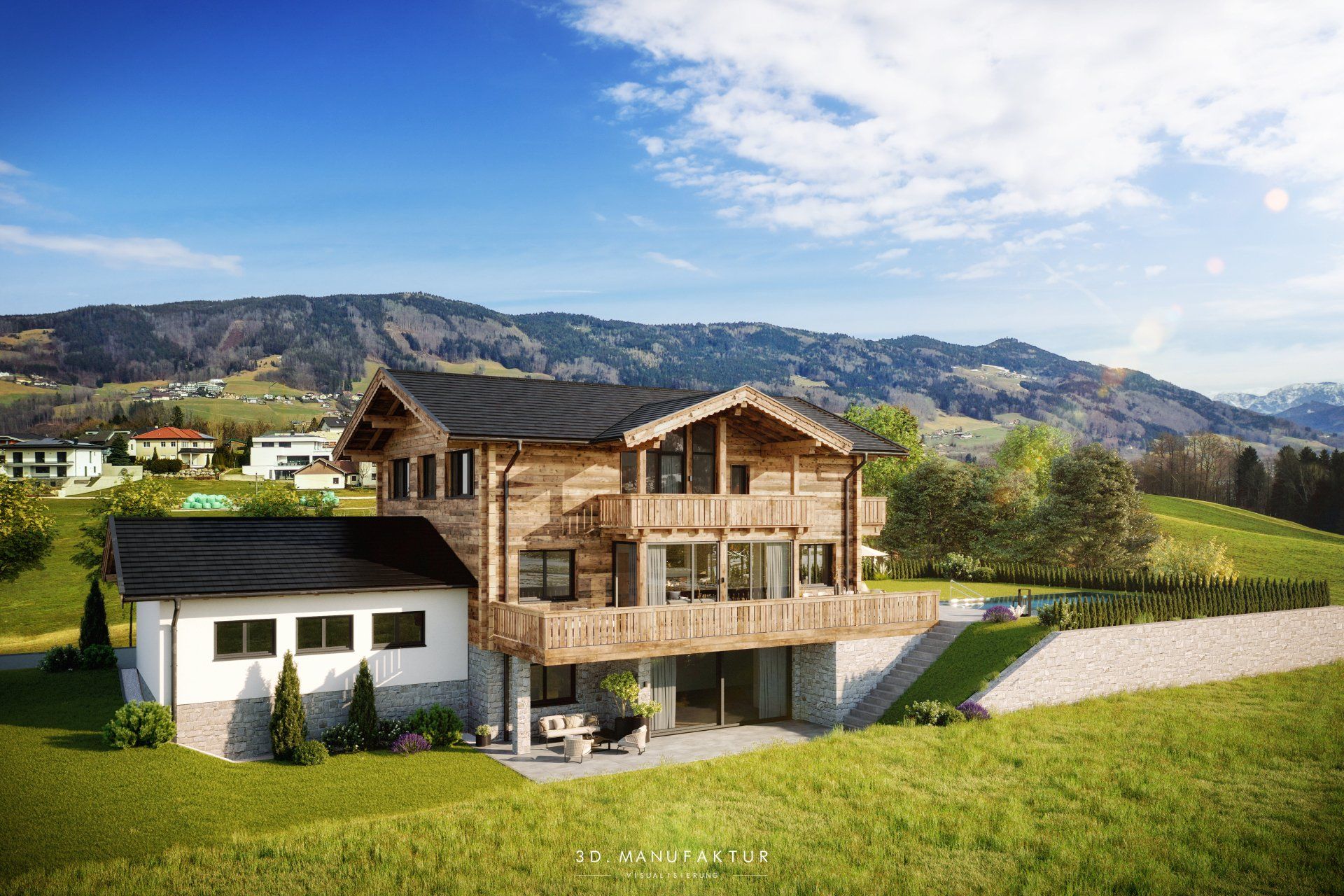 Architekturvisualisierung Chalet Mondsee