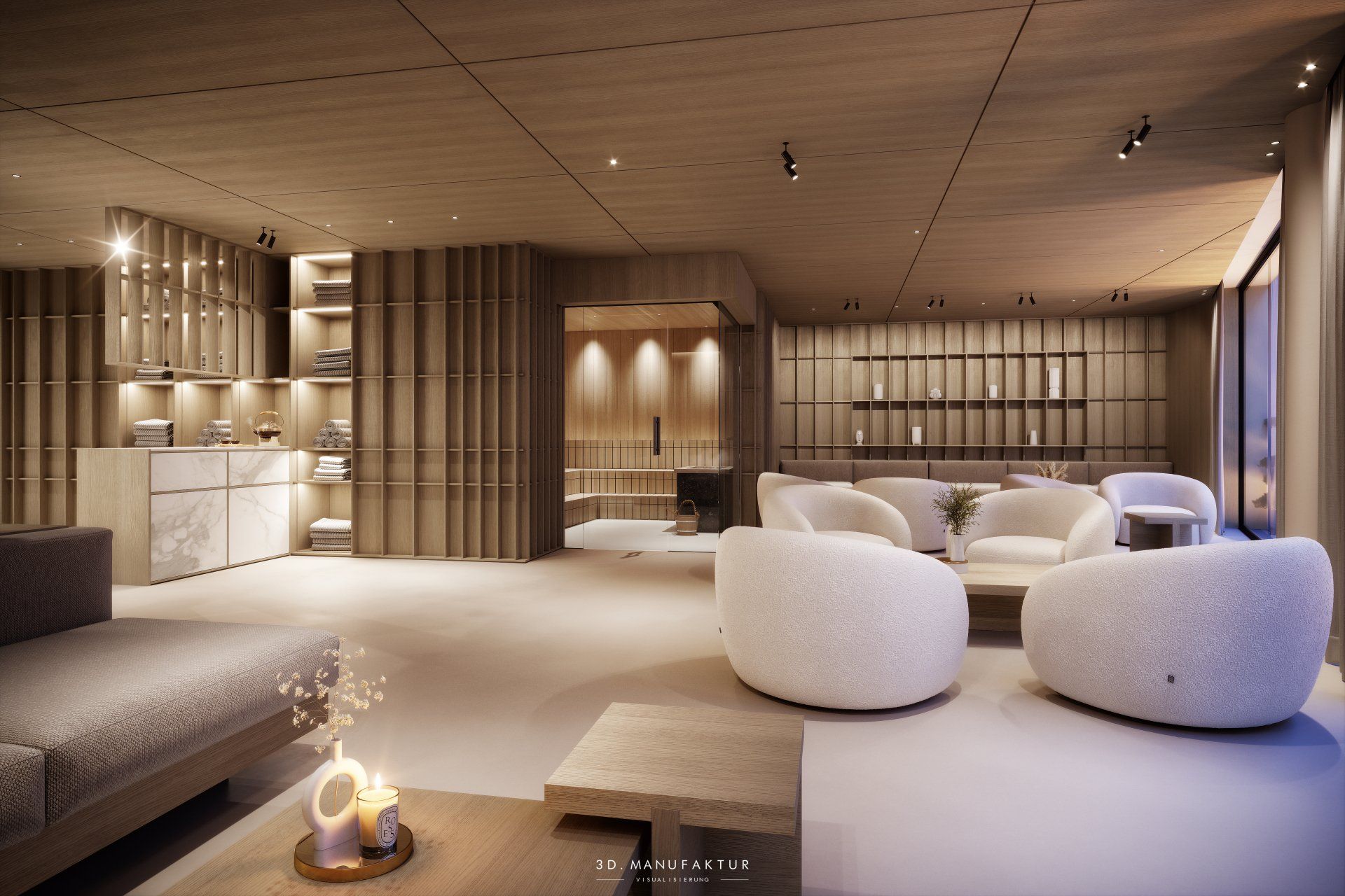 Interiorvisualisierung Haven Mountain Retreat