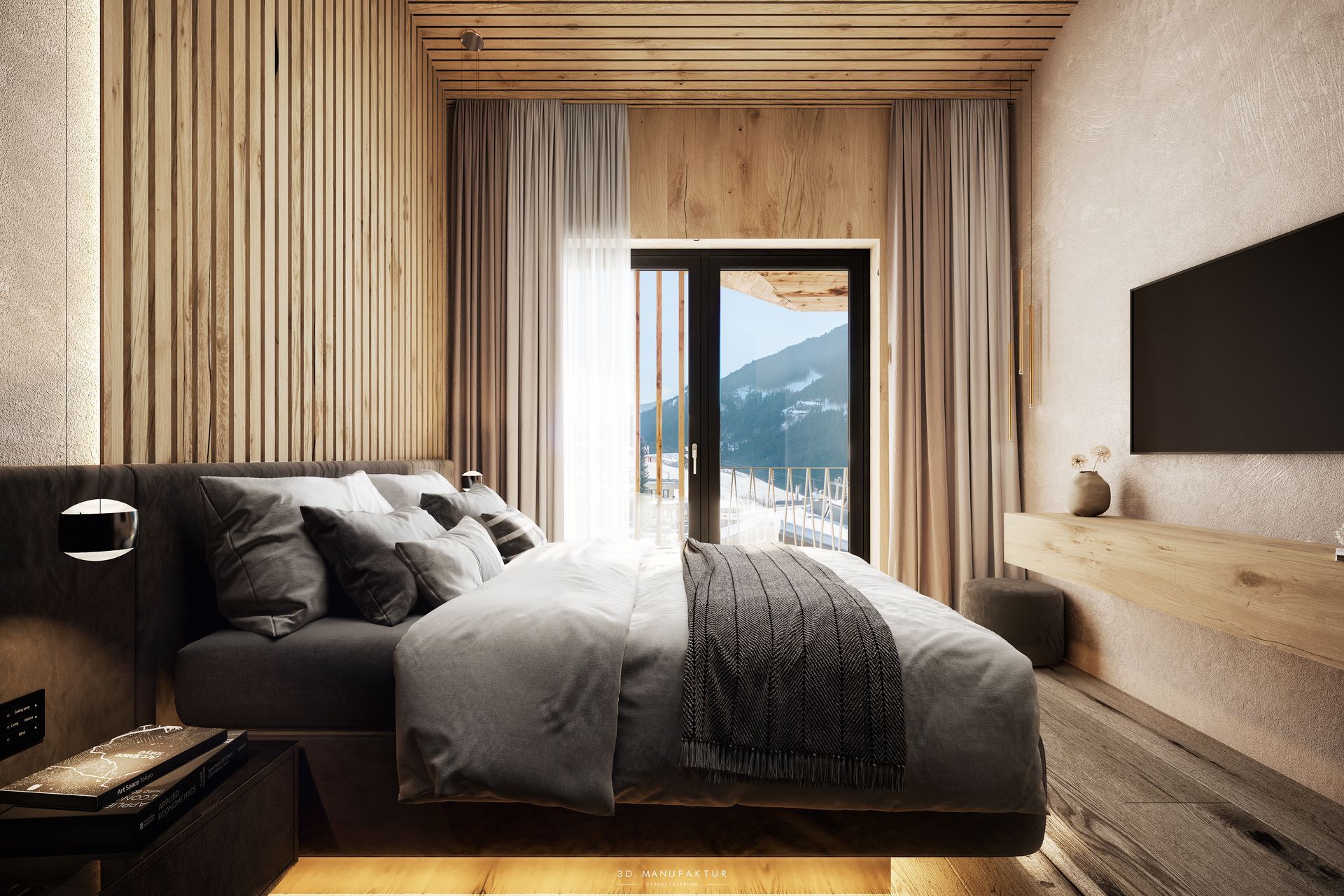 Architekturvisualisierung Appartementhaus Saalbach Hinterglemm