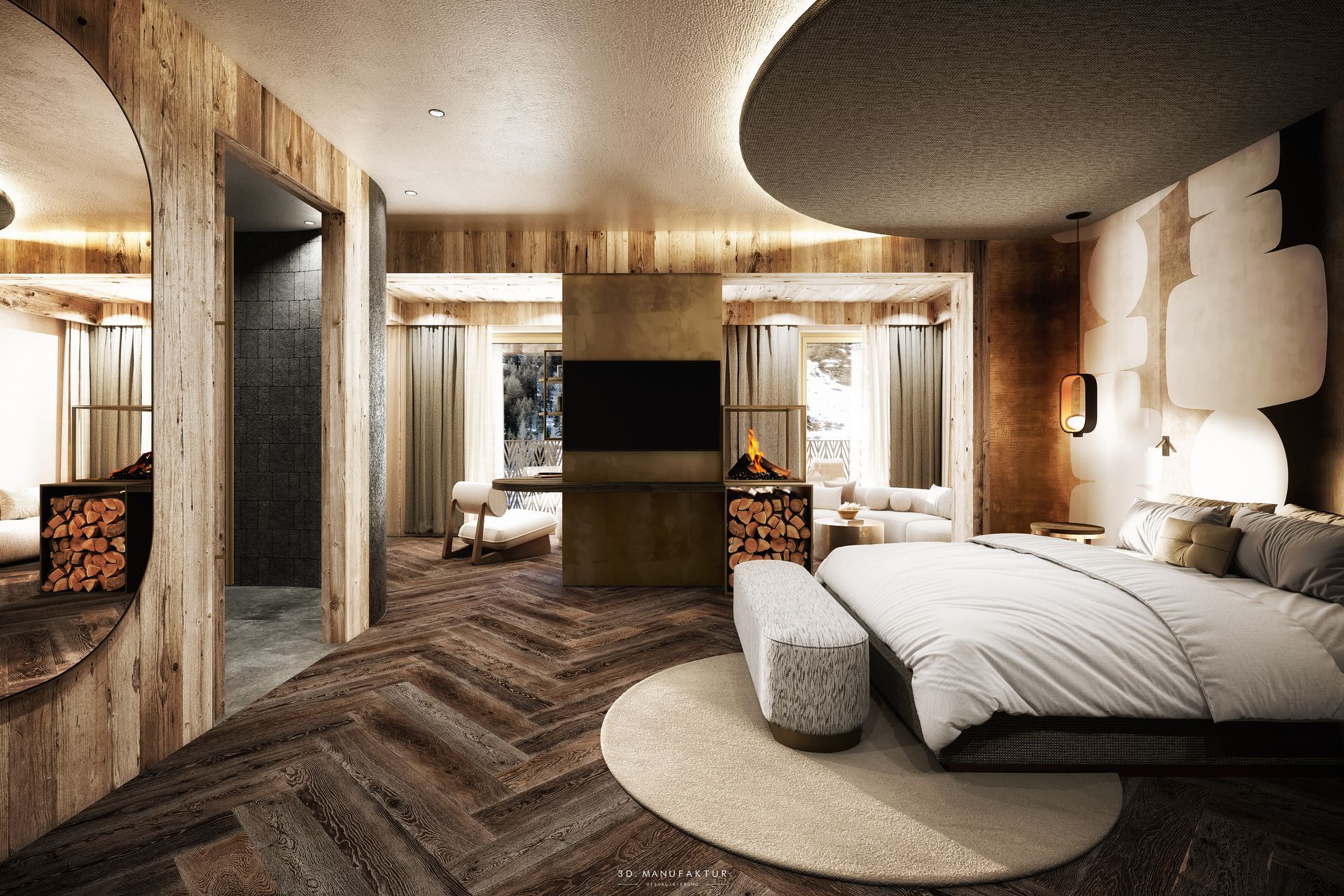 Interiorvisualisierung Hotel Das Liebener