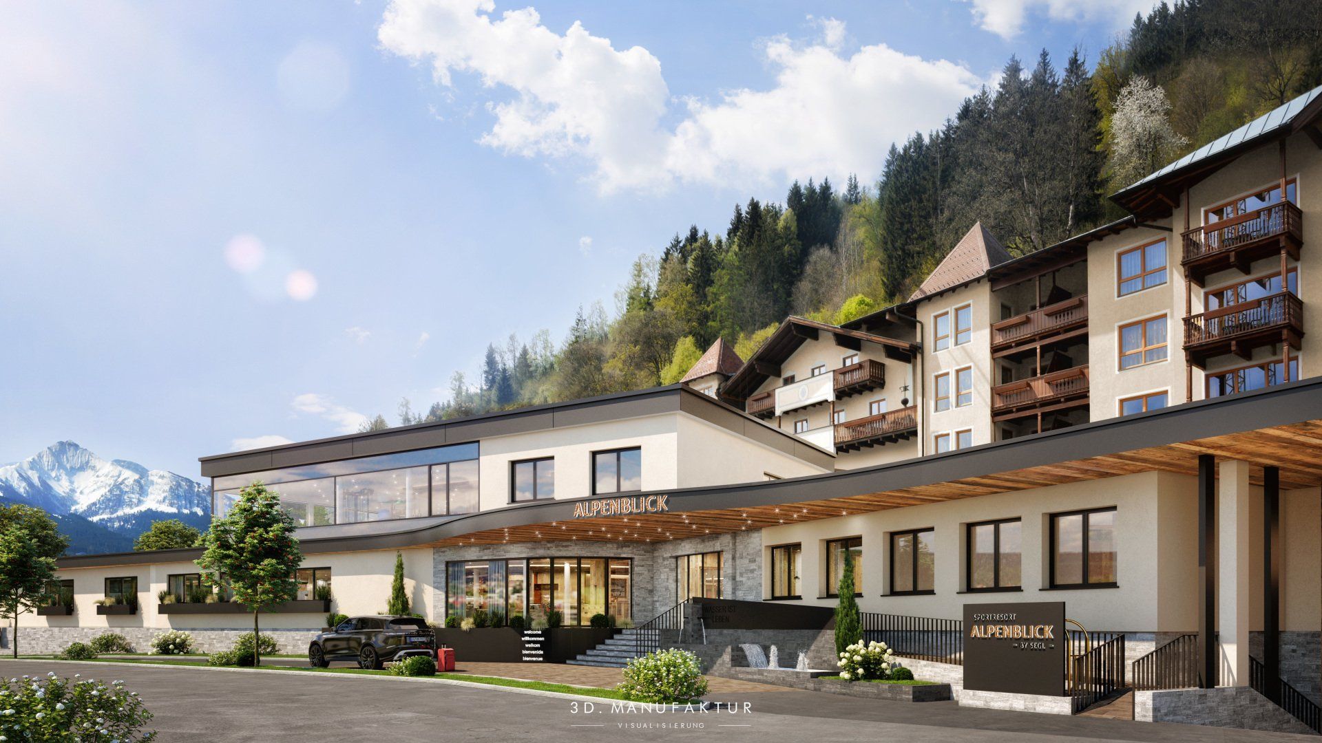 Architekturvisualisierung Hotel Alpenblick