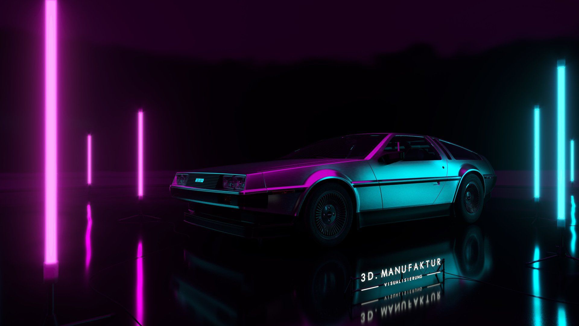 Produkt Visualisierung Delorean