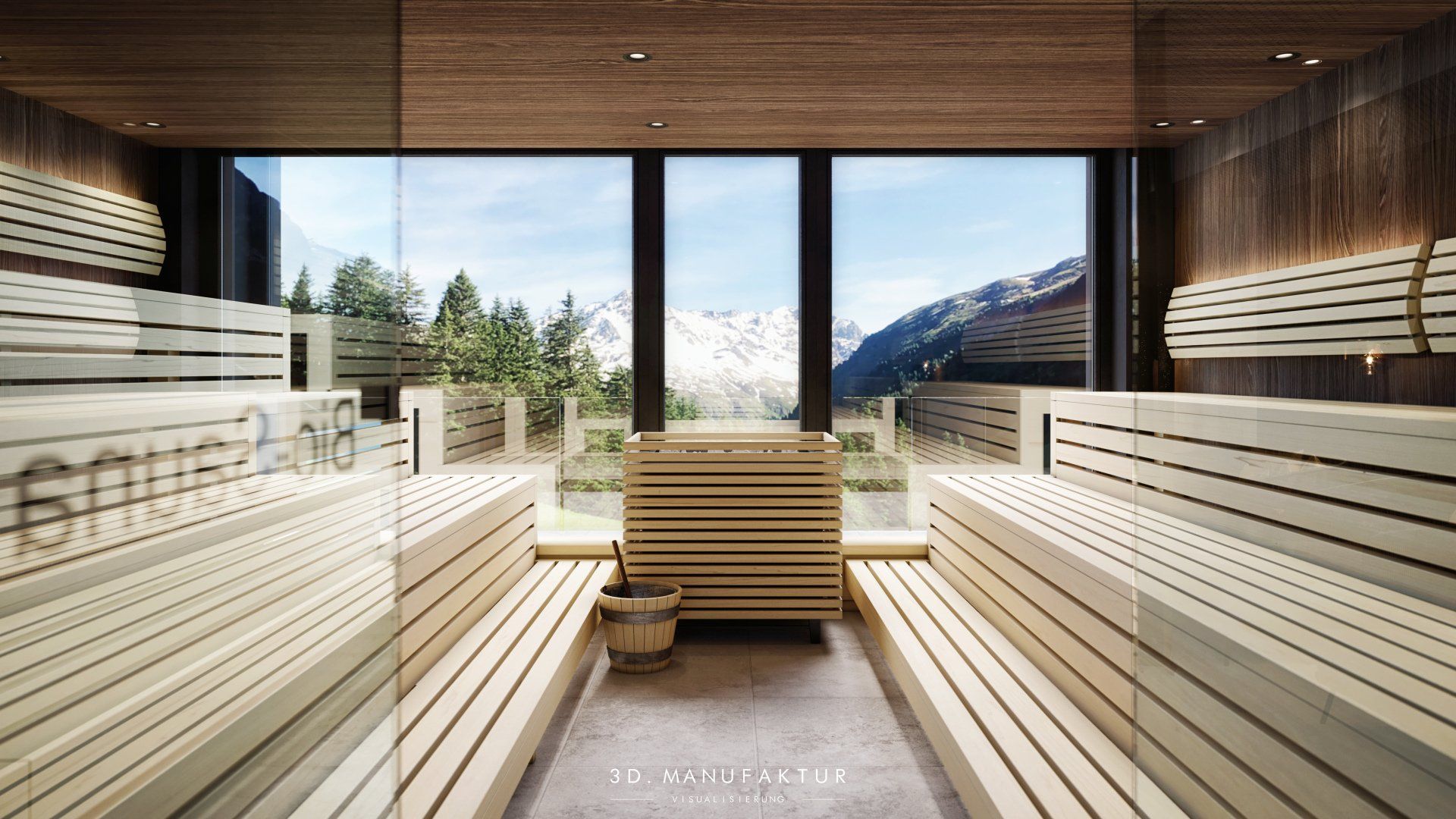 Architektur Visualisierung Bio Sauna