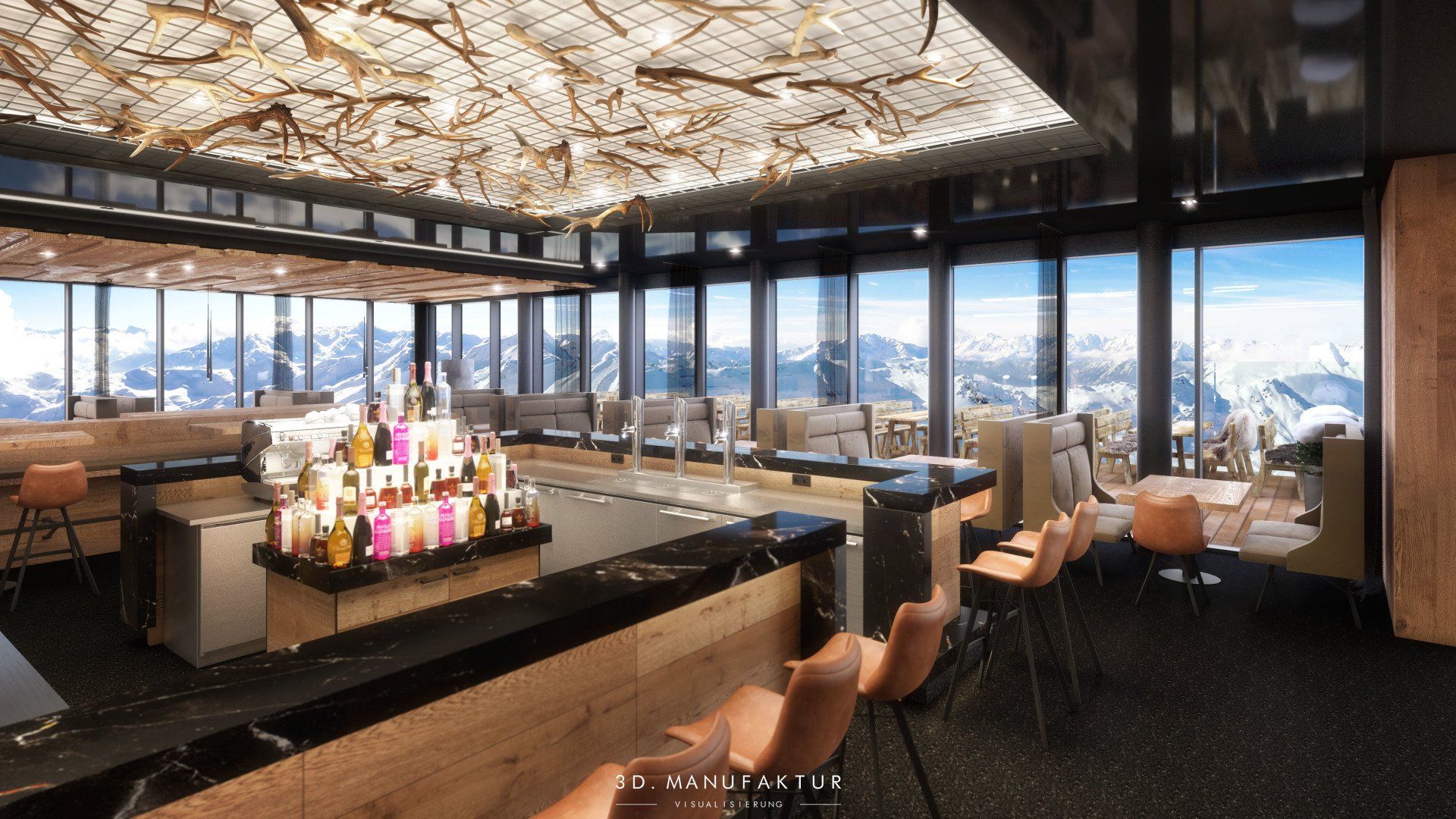 Architektur Visualisierung Wimbachexpress Bar