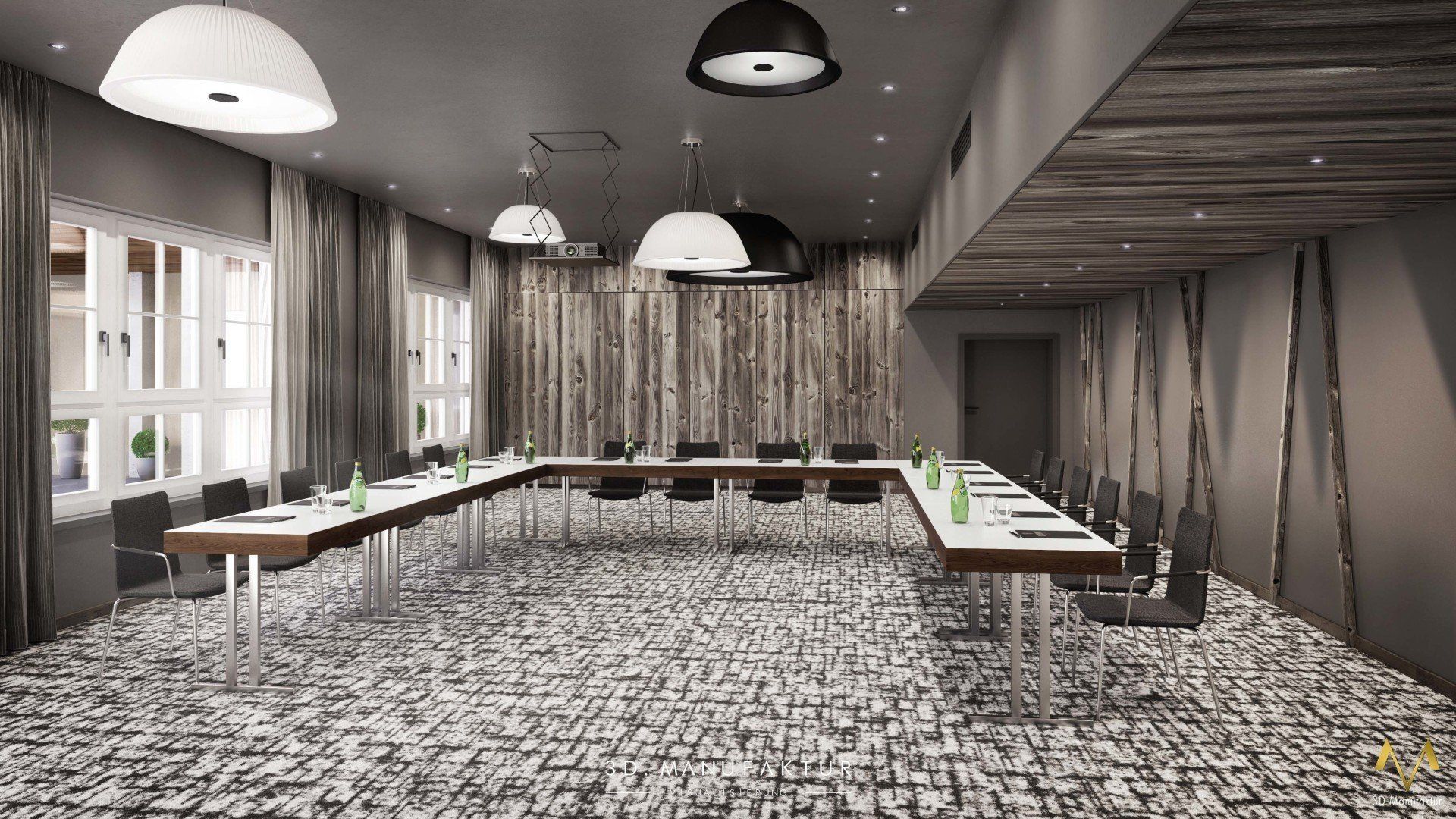 Architektur Visualisierung Hotel Seespitz Zimmer Seminar