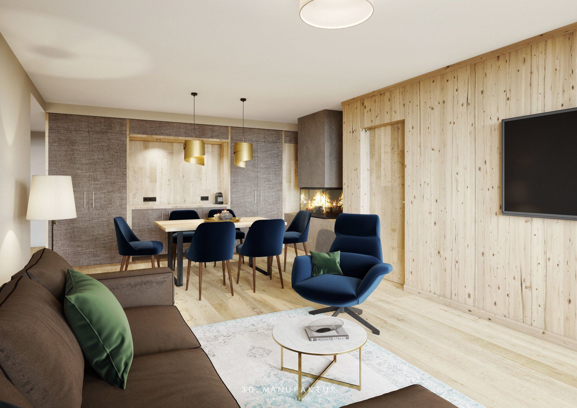 Architektur Visualisierung Hotel Zugspitz Suite wohnen