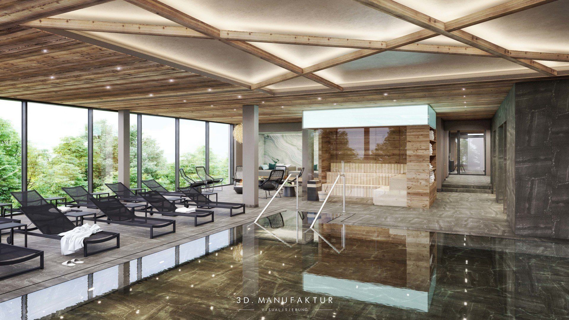 Architektur Visualisierung Hotel Seespitz Zimmer Spa