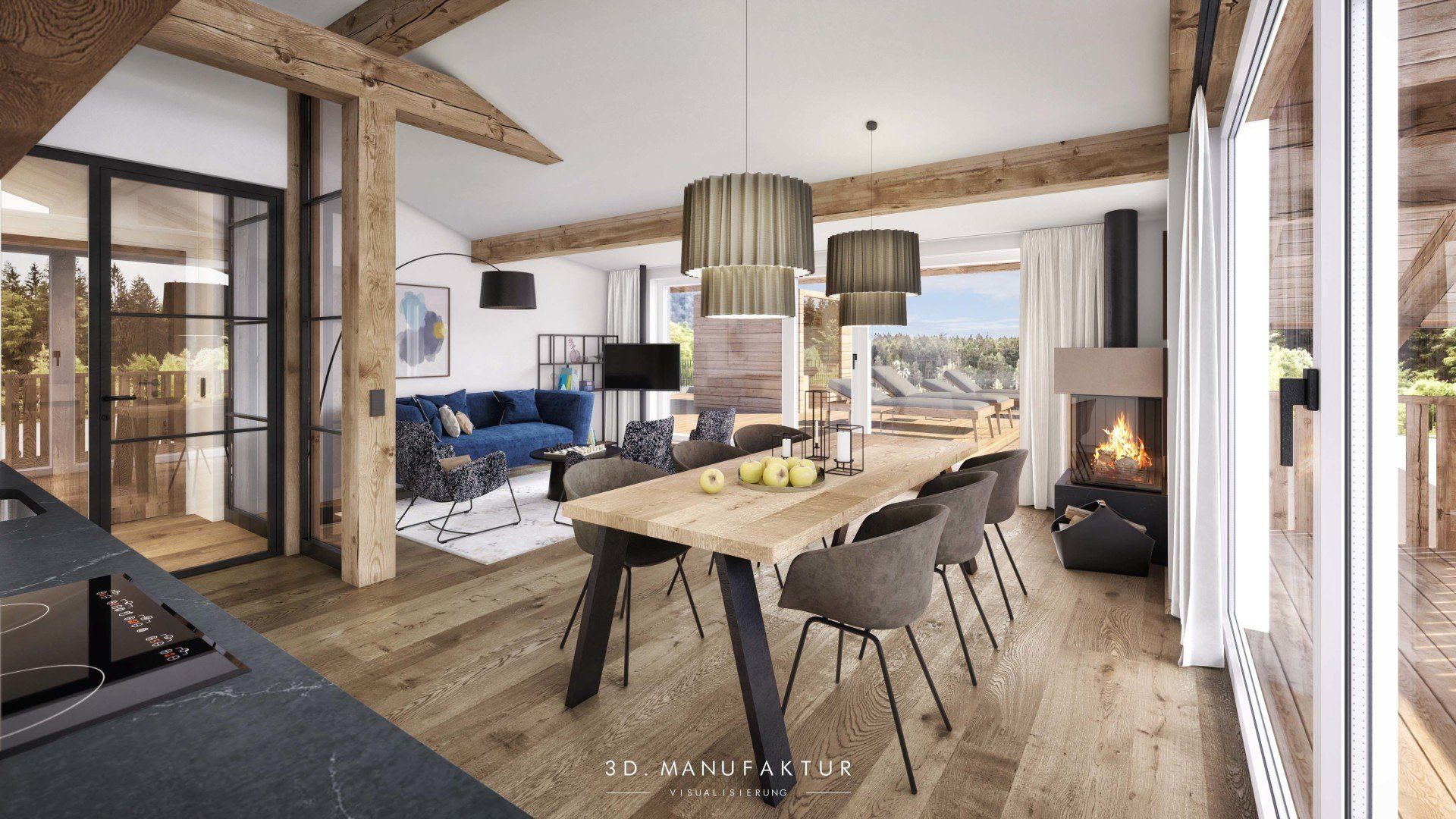 Architektur Visualisierung Hotel Seespitz Wohnung essen