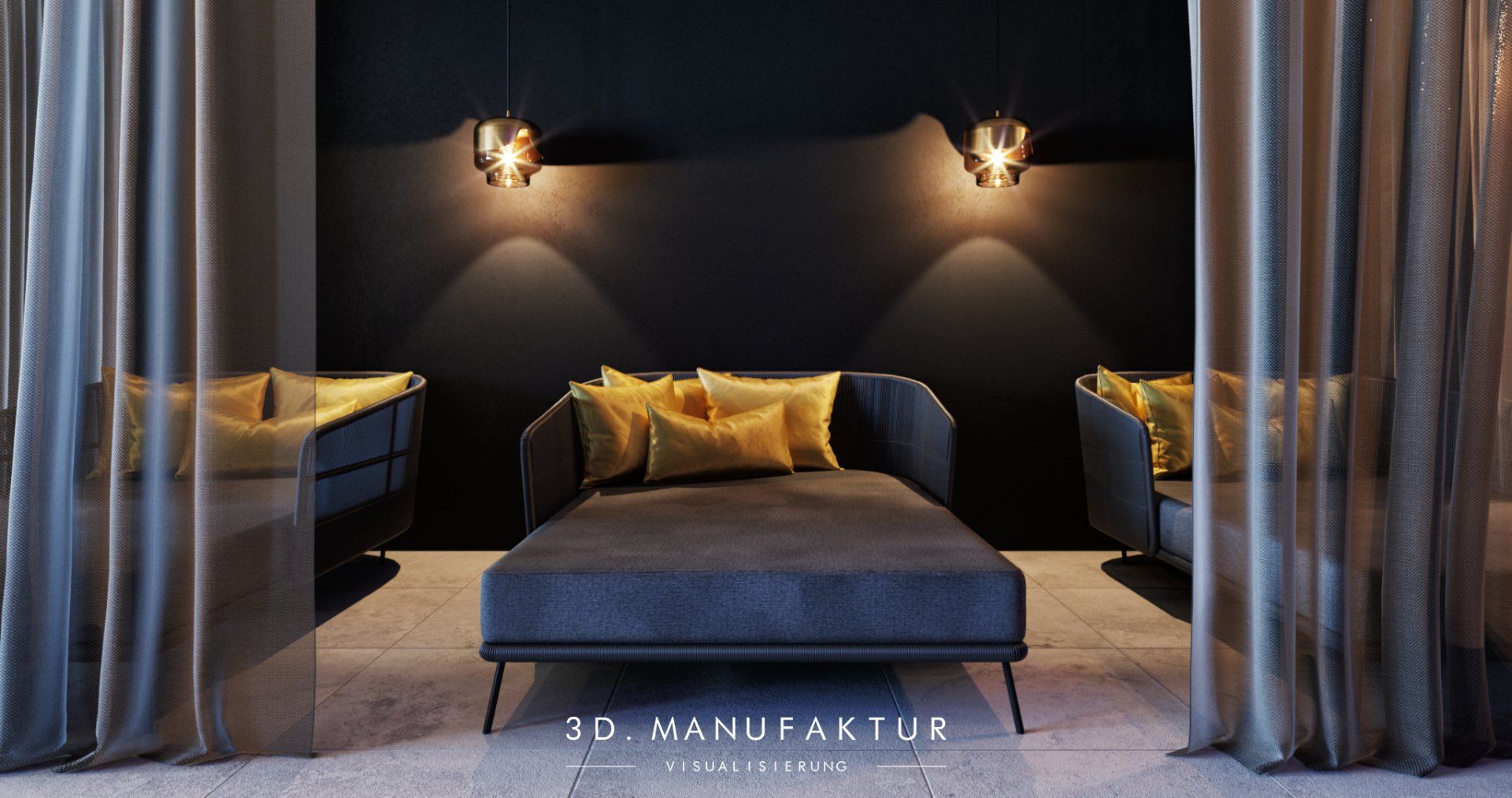 Architektur Visualisierung Alpine Resort Sportalm Sauna Detail