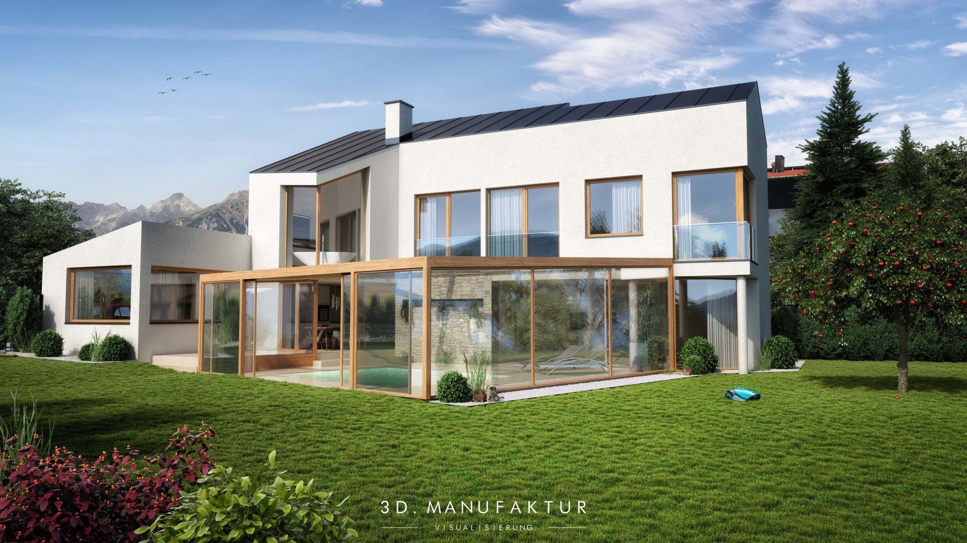 Architektur Visualisierung Wohnbau Villa Seefeld