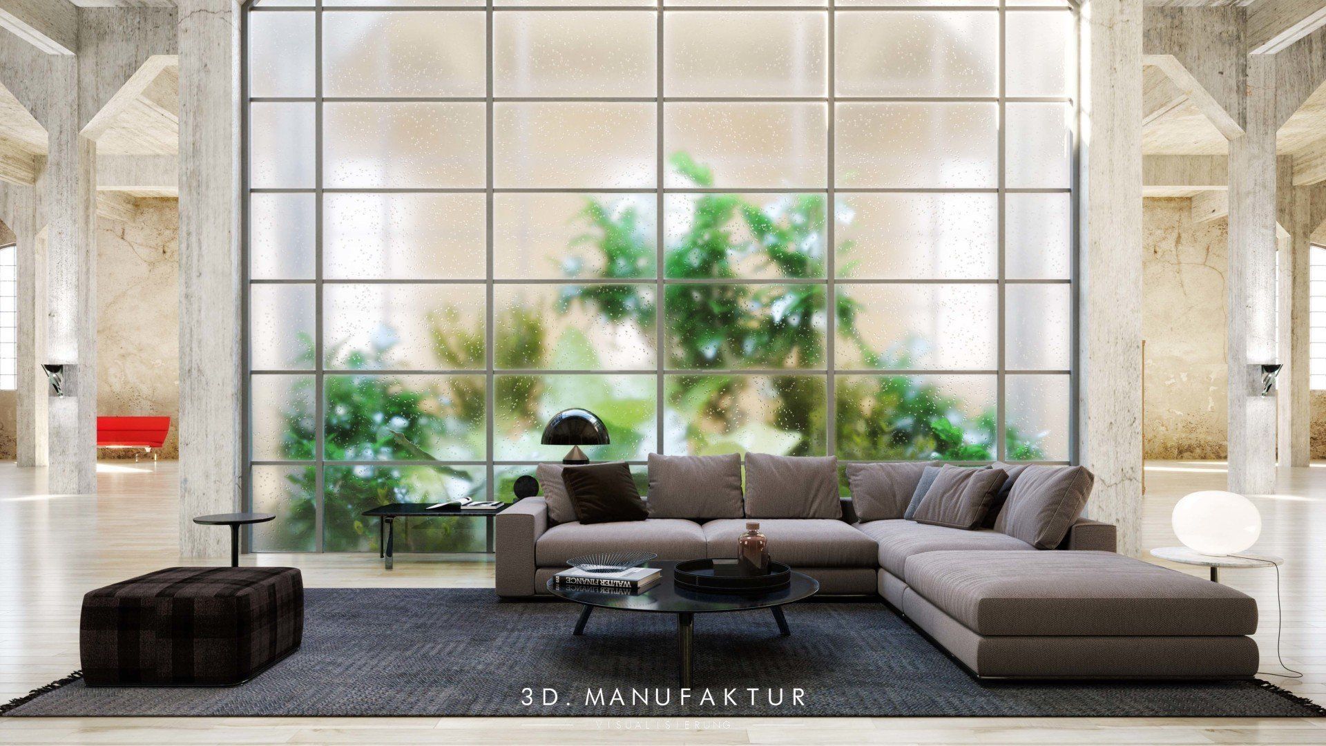 Architektur Visualisierung Wohnbau Sofa