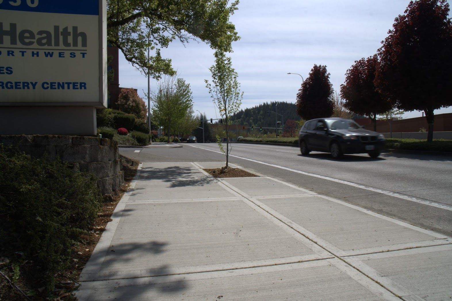 A sign for the health northwest surgery center