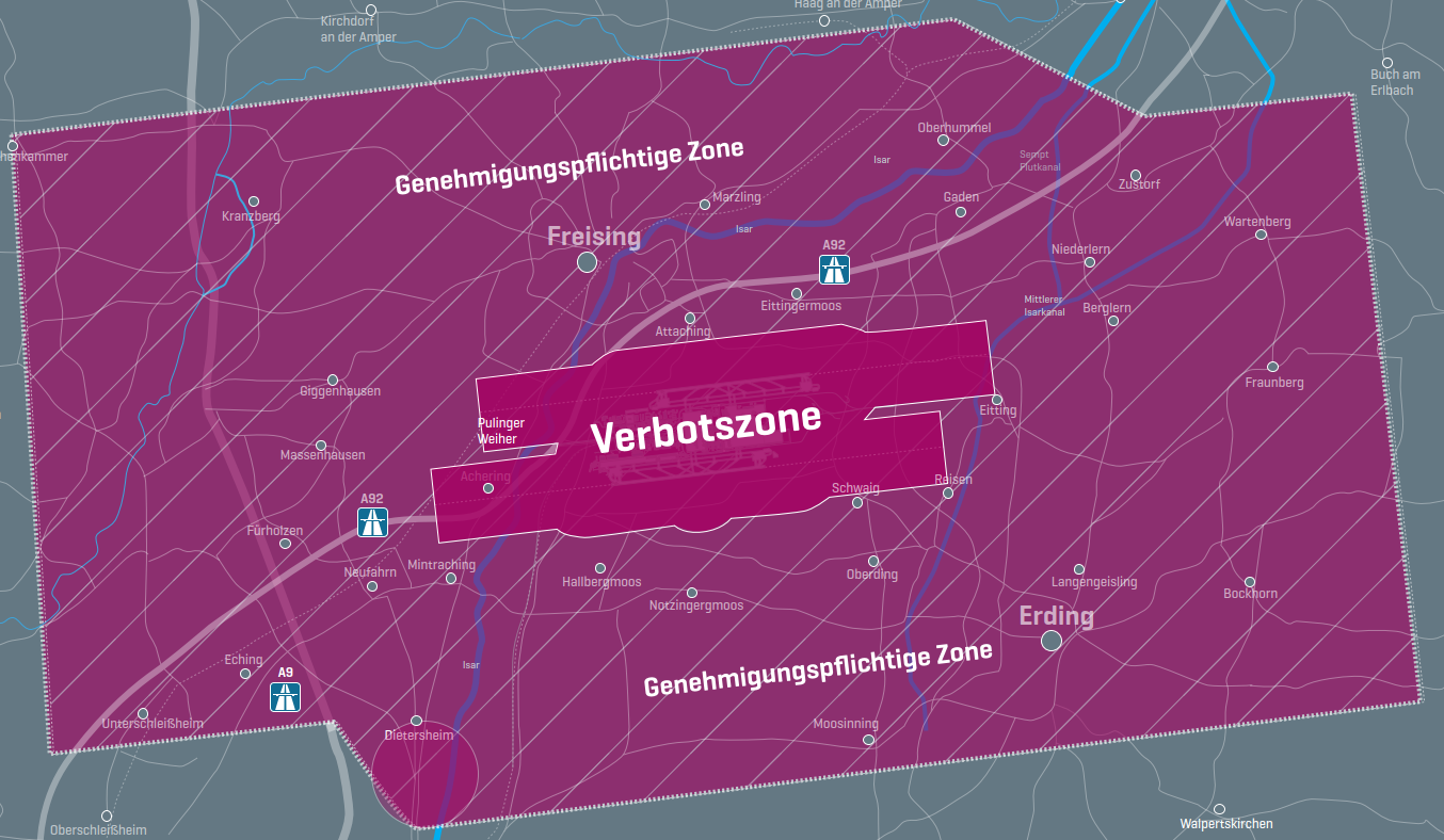 Flughafen Flugzonen