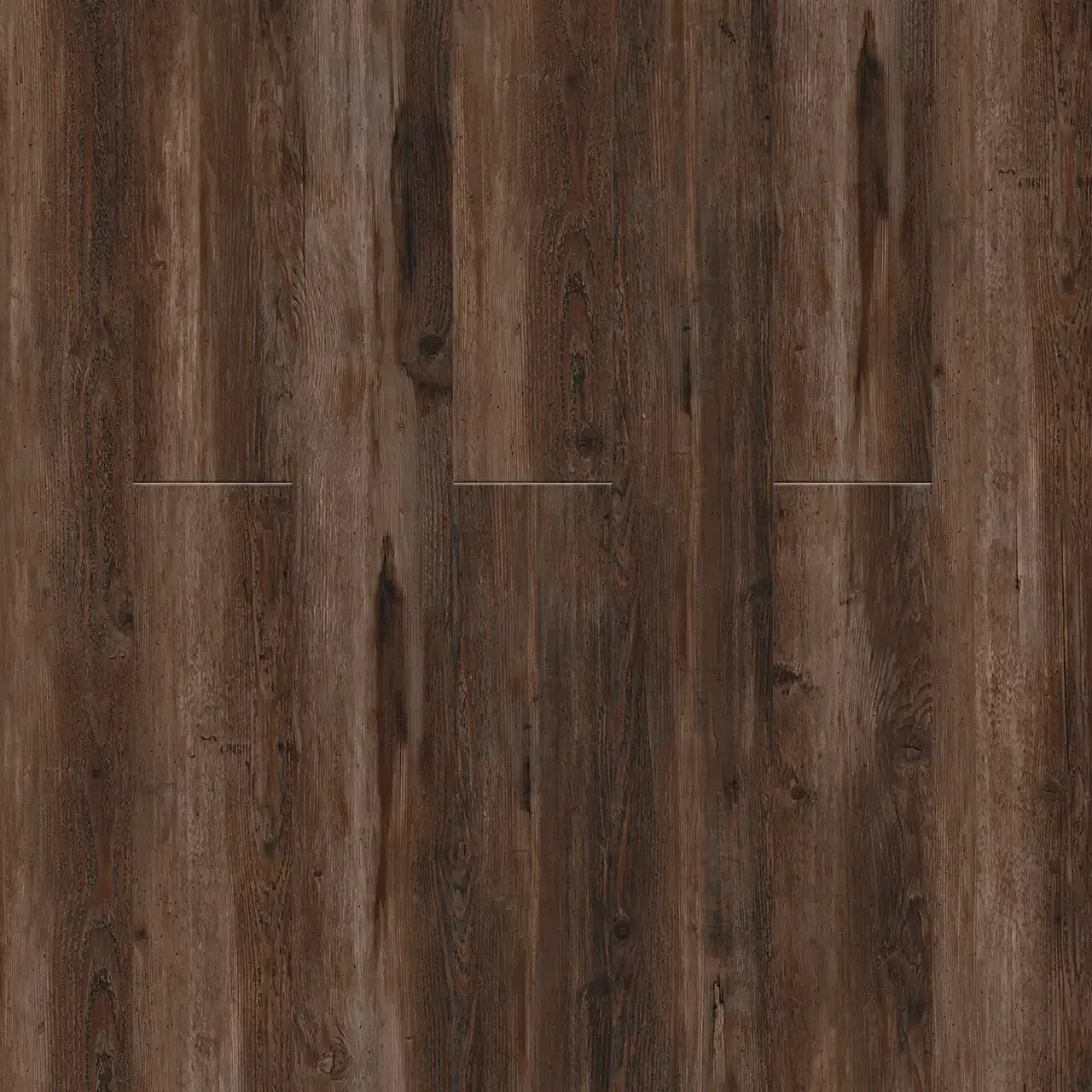 Dark brown wood grain floor texture.