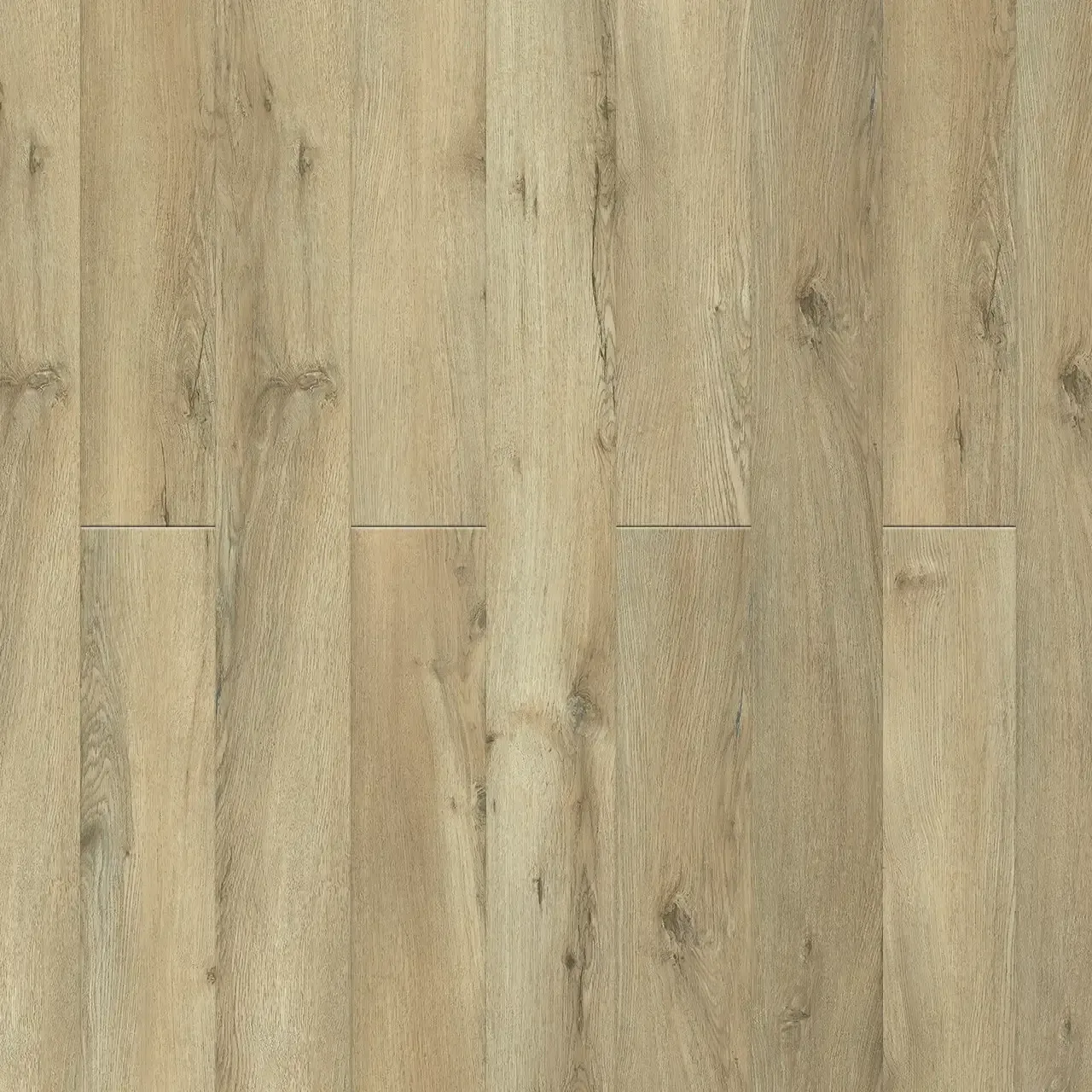 Light brown wood-look flooring with vertical plank design.