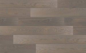 Wooden floor planks in varying shades of brown and gray.