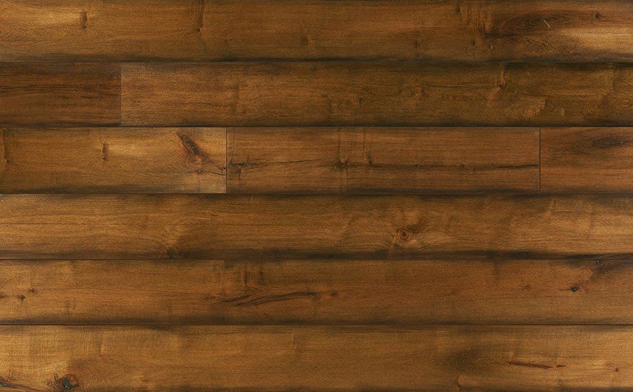 Dark brown wooden planks, horizontal lines, rustic texture.